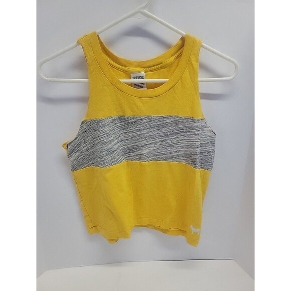 PINK victoria's Secret Tank Top Y2k Yellow Dog Sz‎ XS - Picture 1 of 11